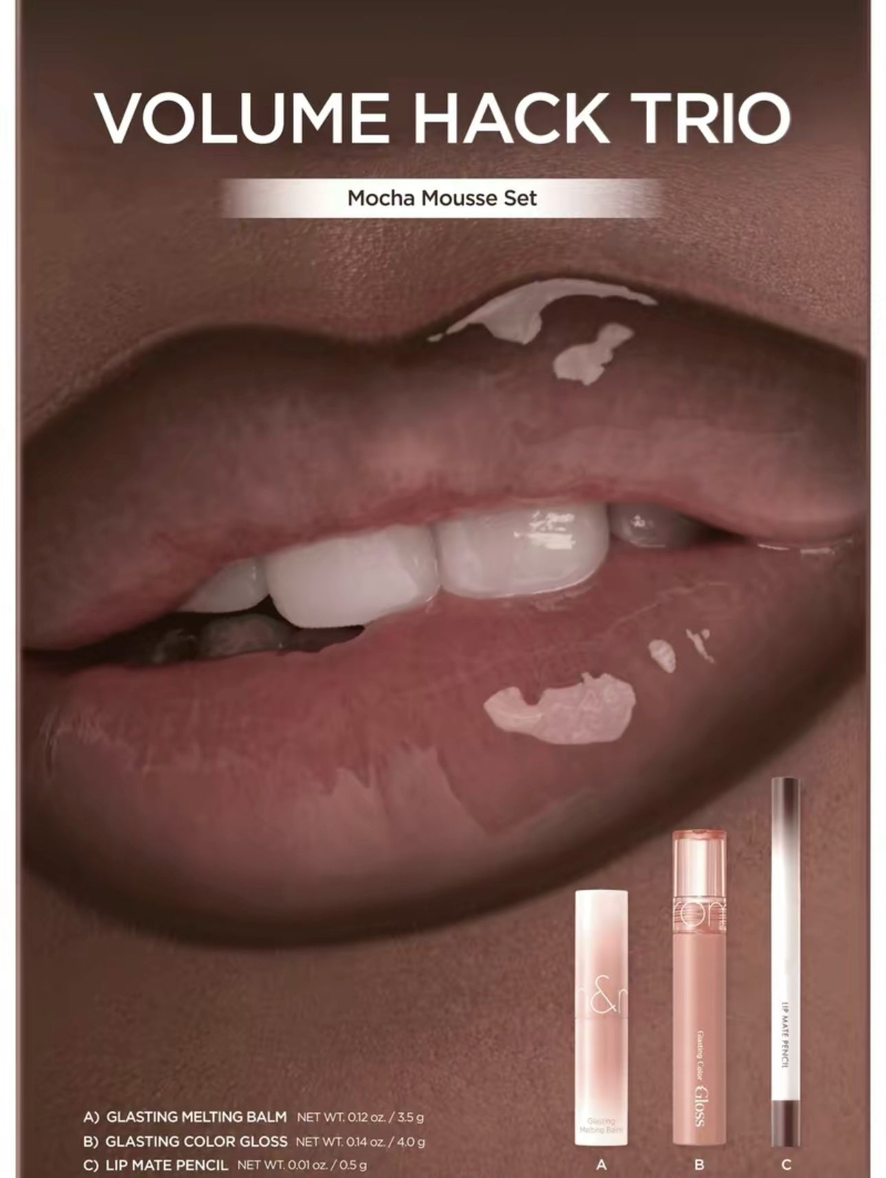 👄Final 3 hours 75% off:LIP VOLUME HACK TRIO (3 Shades, Lip Mate Pencil & Melting Balm & Color Gloss)