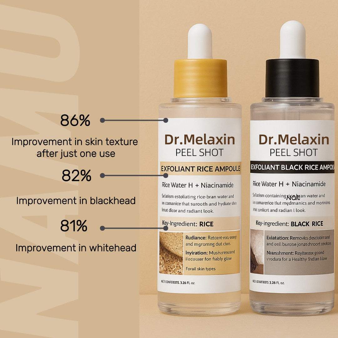 Sale Happening Now:70%OFF🔥 Dr.Melaxin Peel Shot Glow Rice Ampoule Duo