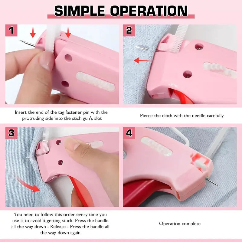 QIAWI™Quick Stitch Clothing Repair Kit – Includes 1000 Stitches & 100 Free Glow Buttons