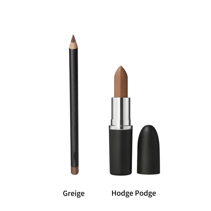 Final 3 Hours: 60%OFF🔥Nude Icons Lip Duo - Lip Pencil + Sleek Satin Lipstick