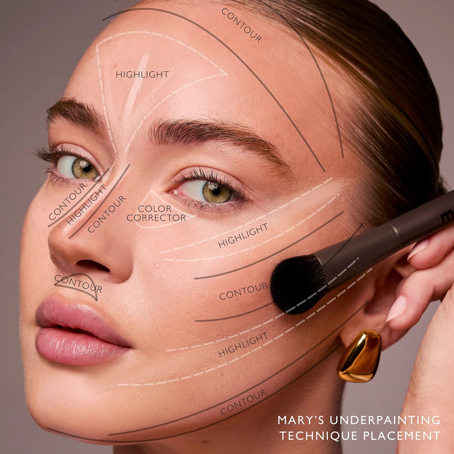 đ„UNDERPAINTING Face Palette with Free Dual-Ended Sculpting Brush
