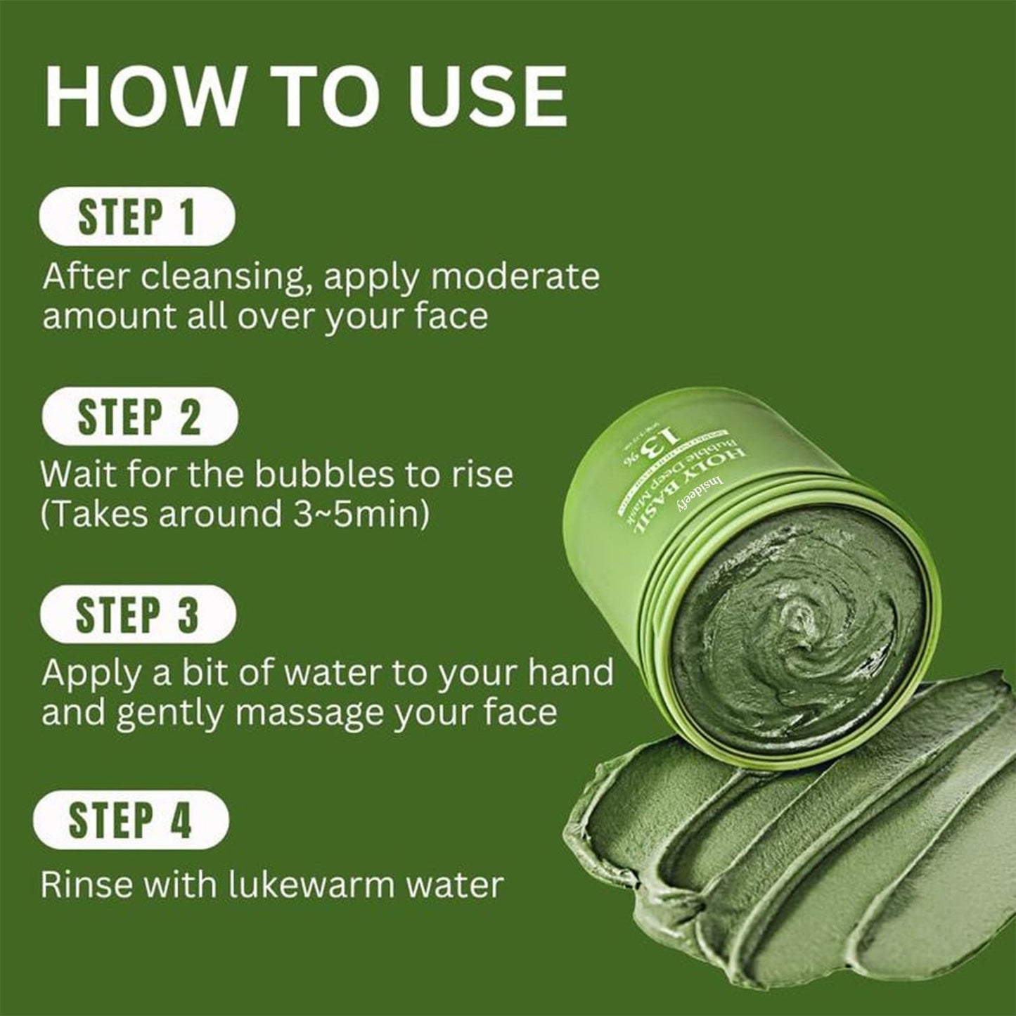(🔥LAST DAY SALE-80% OFF)Final Sale -Insideefy Holy Basil Bubble Deep Mask 13%