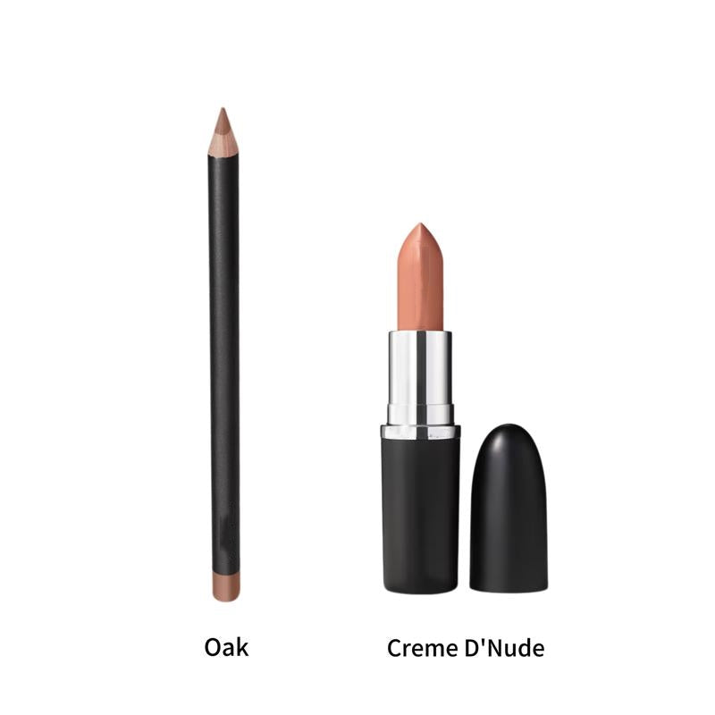 Final 3 Hours: 60%OFF🔥Nude Icons Lip Duo - Lip Pencil + Sleek Satin Lipstick