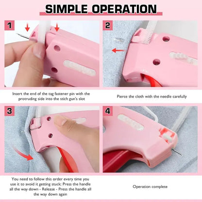 QIAWI™Quick Stitch Clothing Repair Kit – Includes 1000 Stitches & 100 Free Glow Buttons